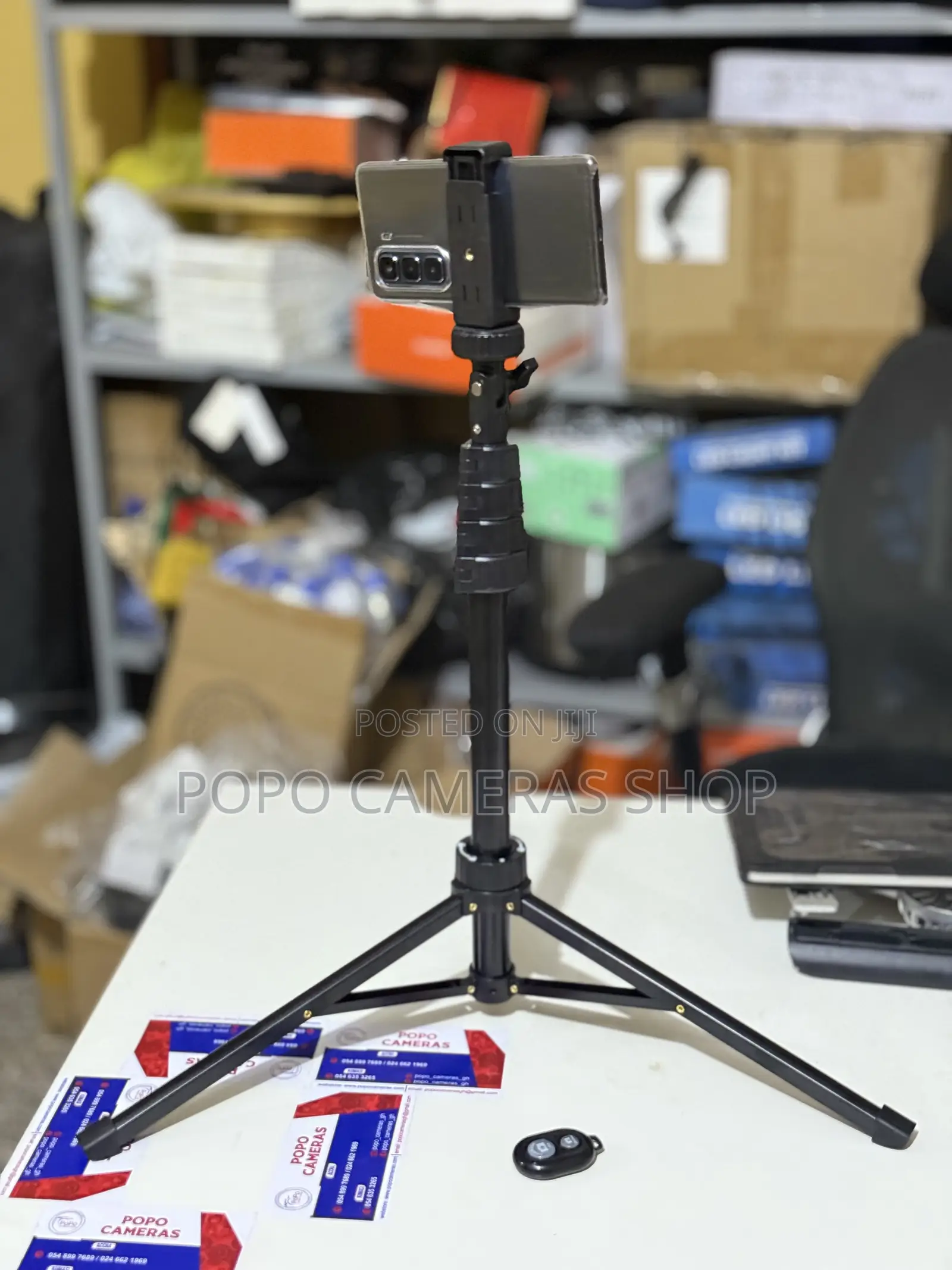 Phone Tripod + Bluetooth Phone Remote