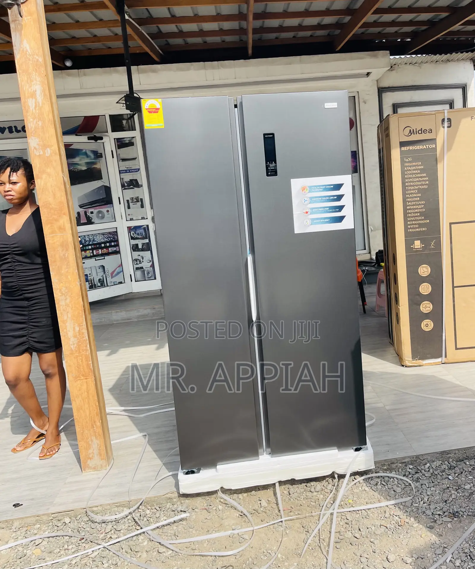 Get Authentic Nasco Side by Side Electric Fridge(Silver)