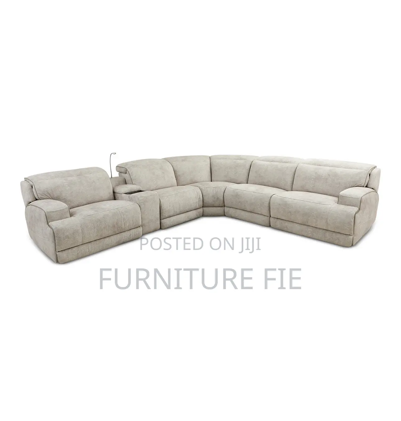 Sebaston 6pcs Fabric Living Room Sectional With Recliners