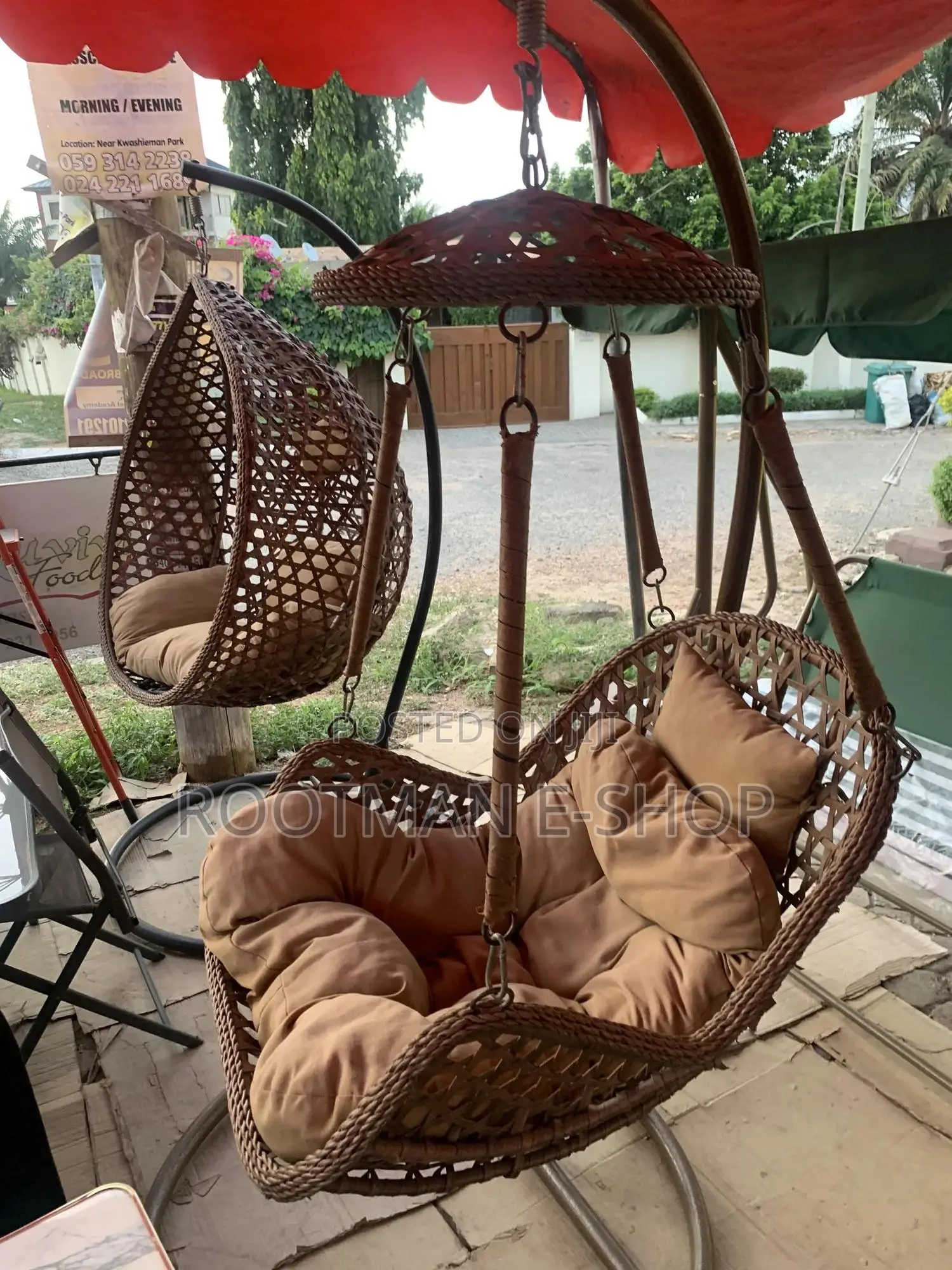Modern Weaved 360 Swing Chair