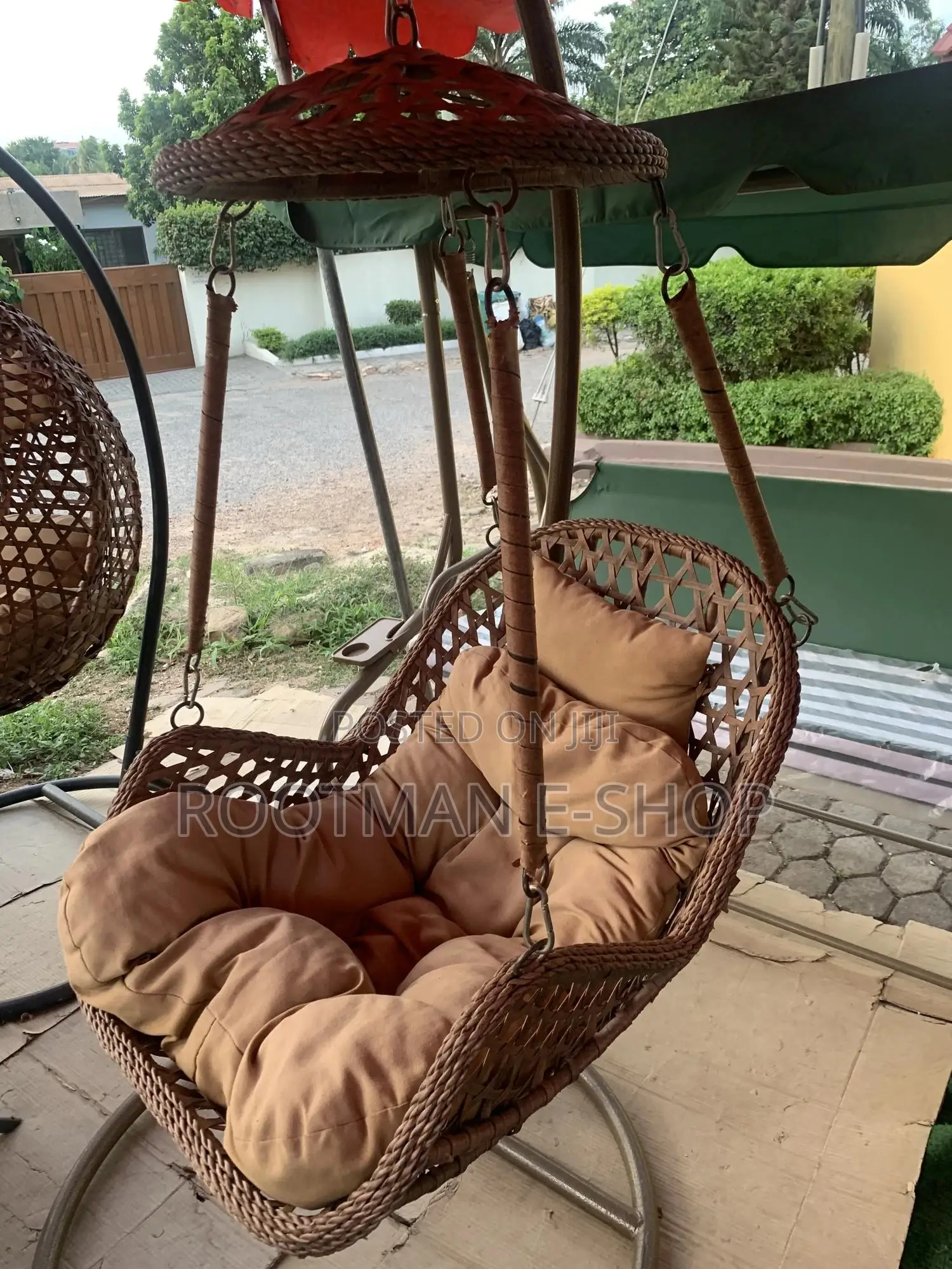 Modern Weaved 360 Swing Chair