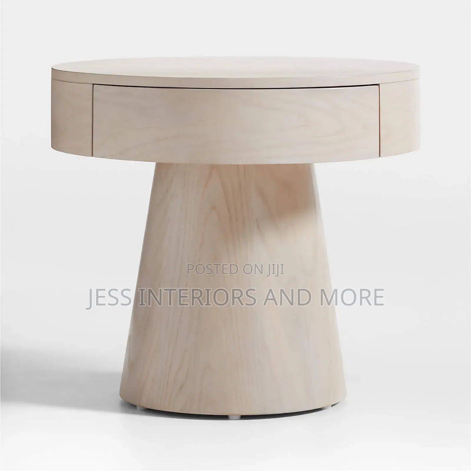 Willy Whitewashed Wood Nightstand