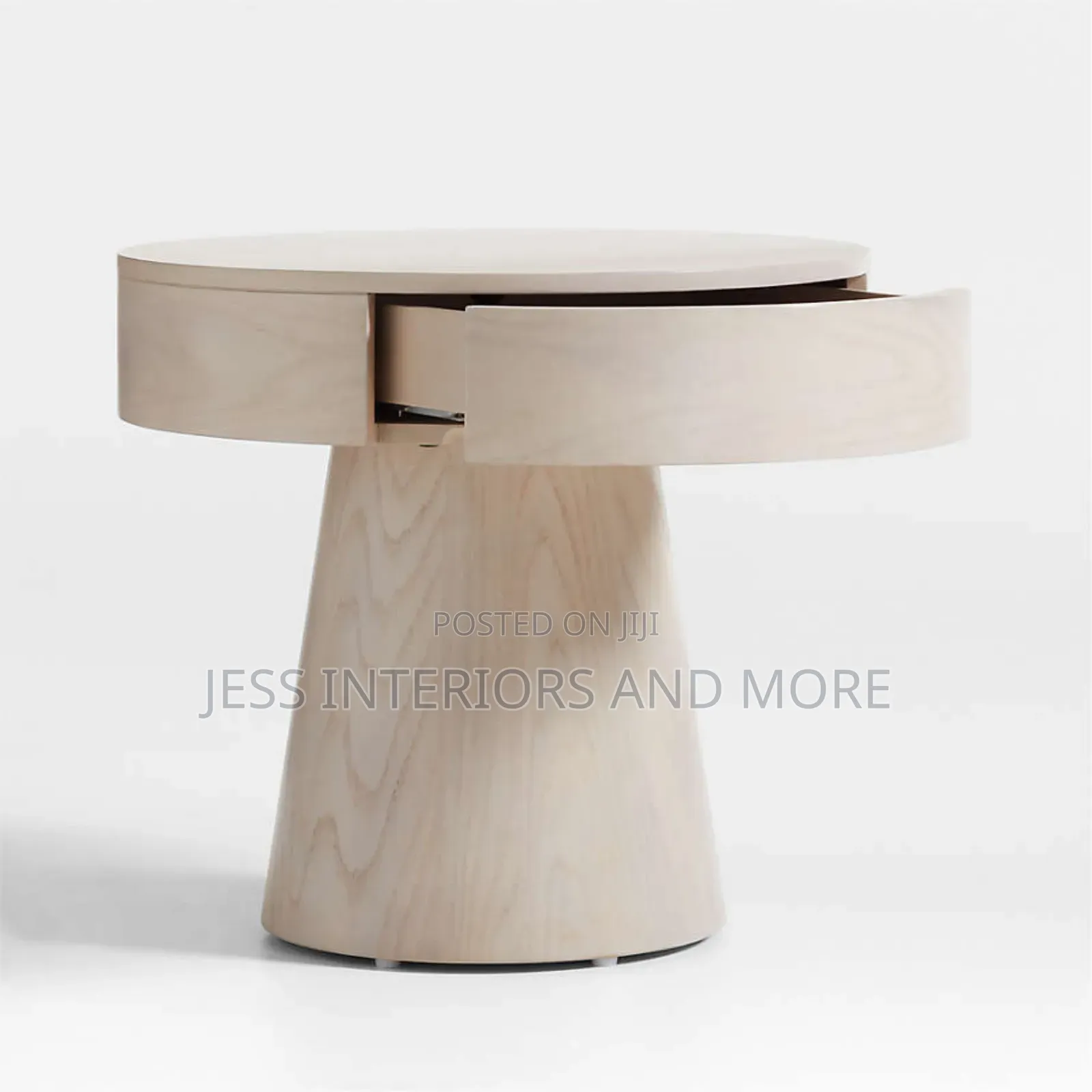 Willy Whitewashed Wood Nightstand