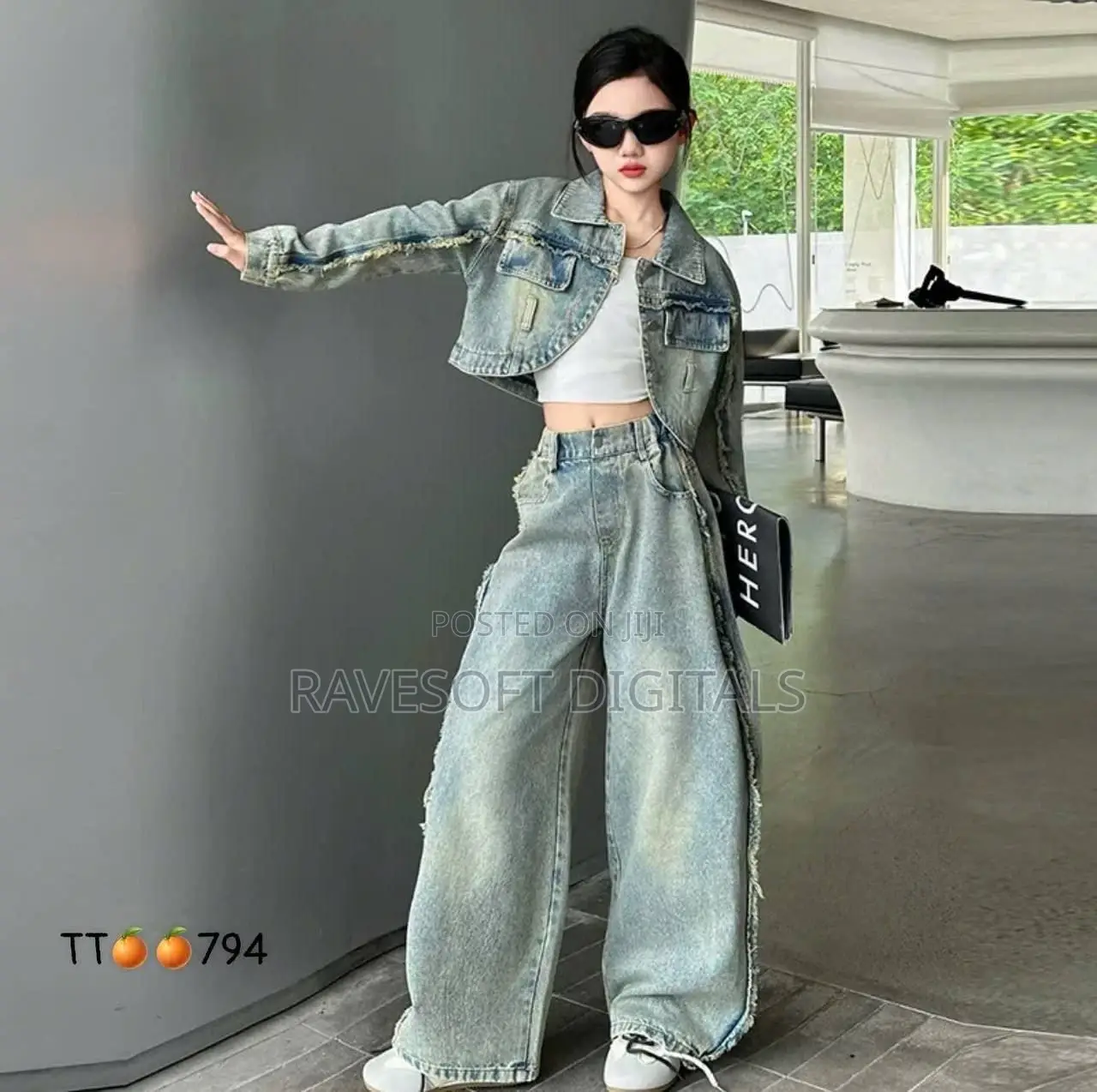Girls Quality Jeans 3in1 Set