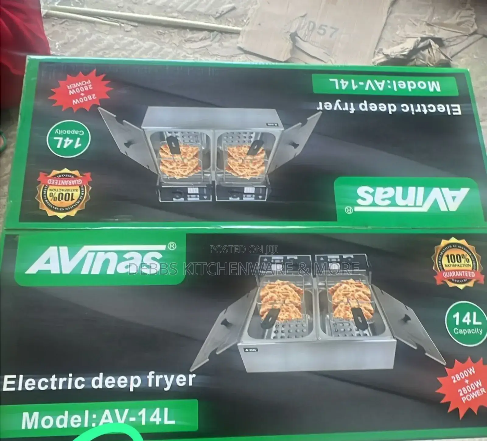 14litre Electric Dual Deep Fryer 7lt Each