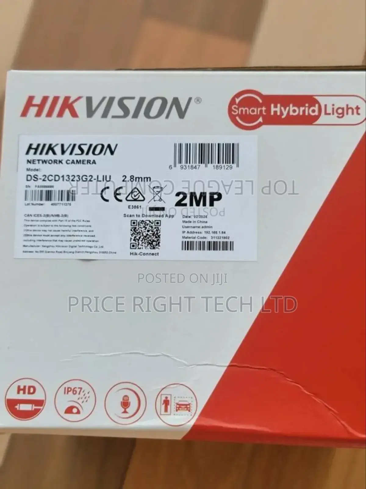 Hikvision 2mp Ds-2cd1323g2-Liu Smart Hybrid Network Camera