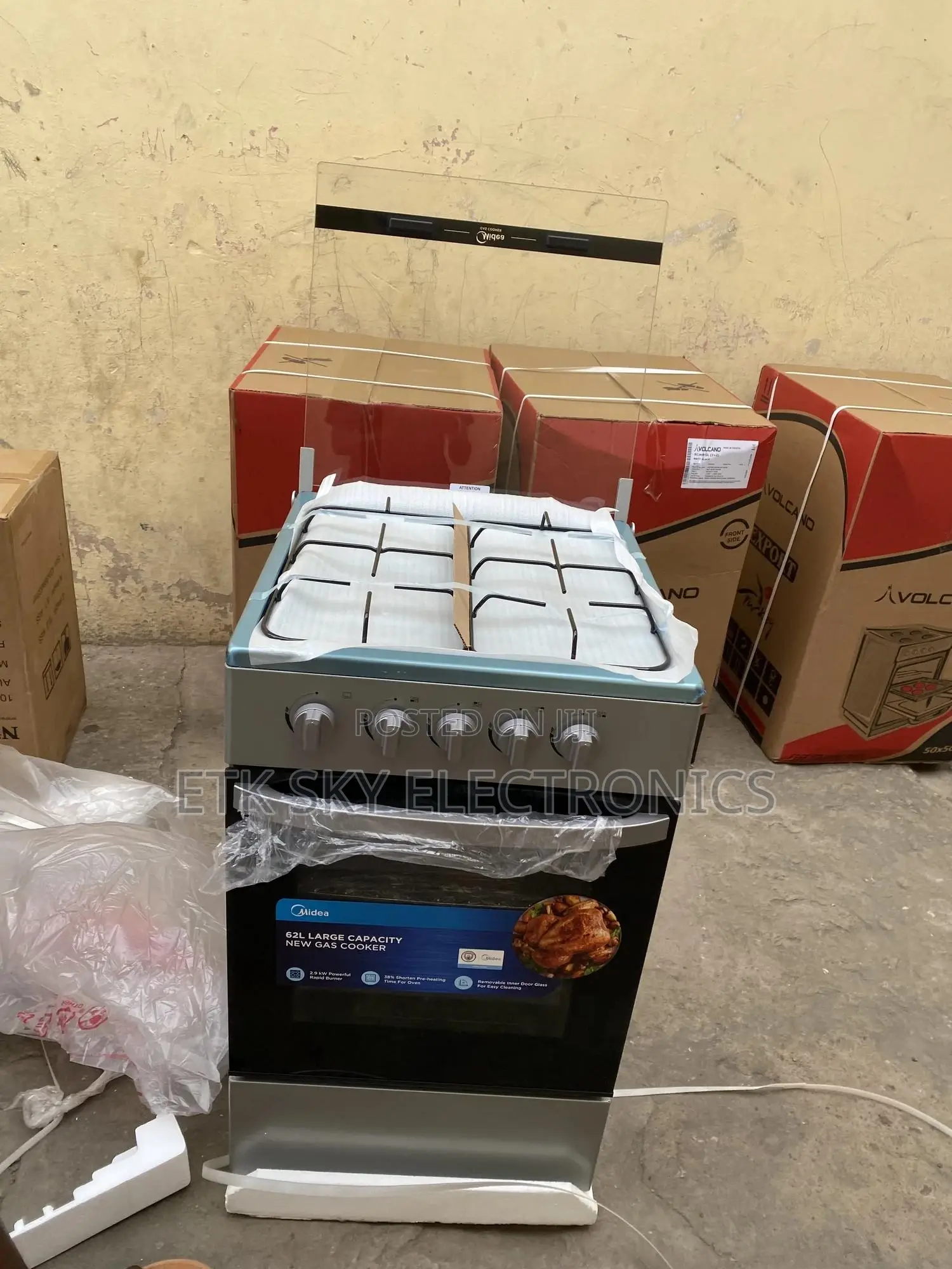 Streamlined Midea 4burner Gas Cooker With Oven