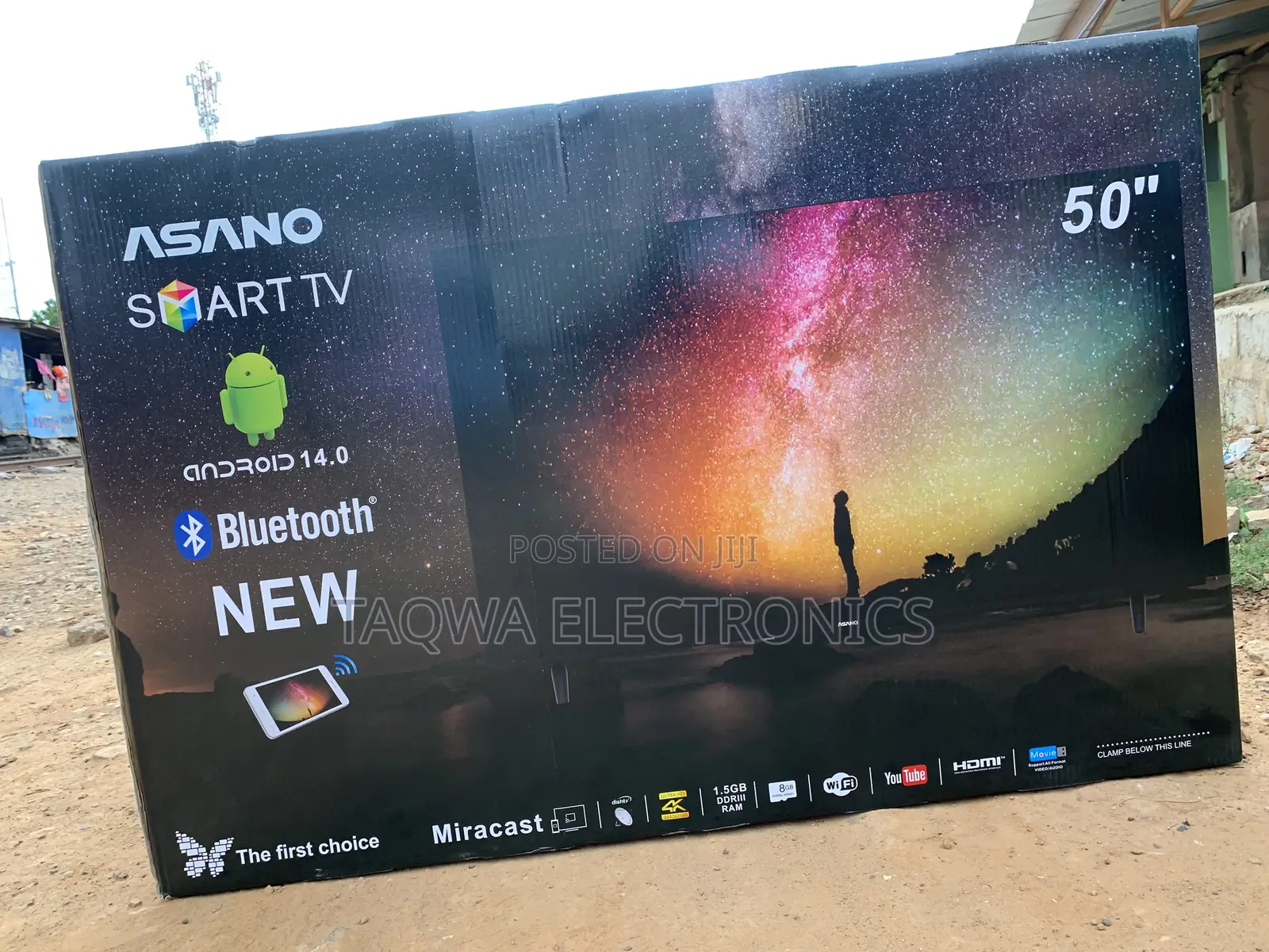 With-Bluetooth-Asano 50- Inch Television