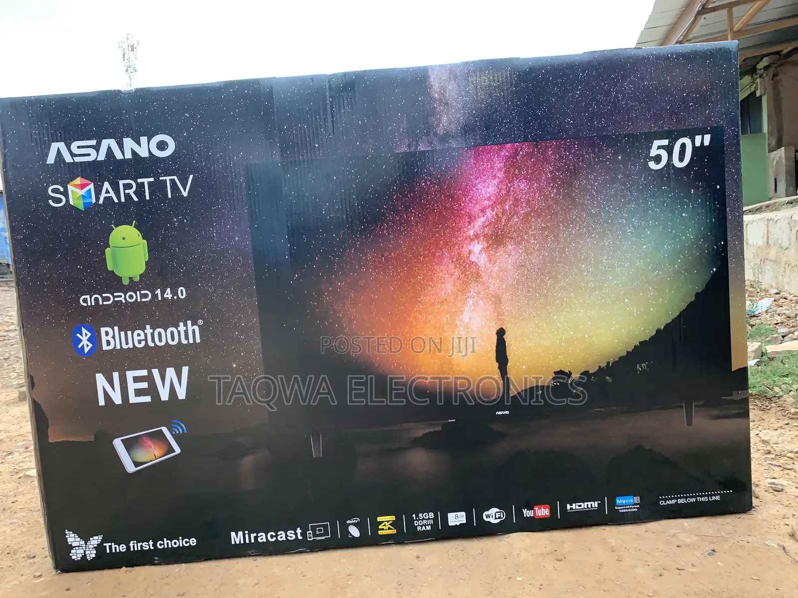 With-Bluetooth-Asano 50- Inch Television