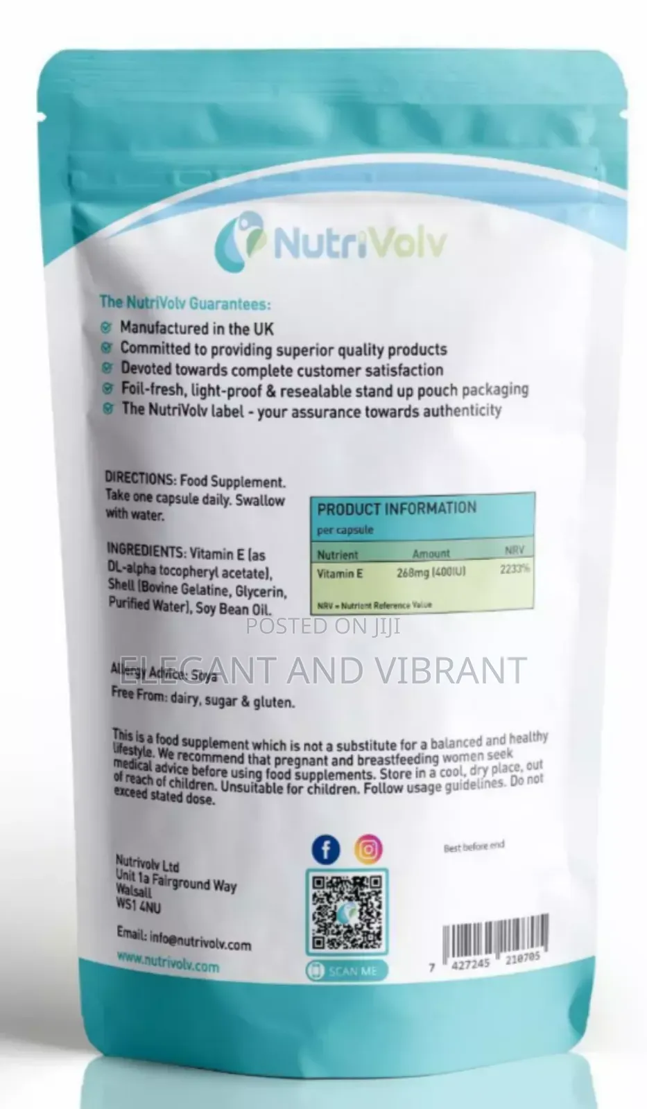 Vitamin E 400iu -Skincare,Wrinkles,Antioxidant, Immune Boost