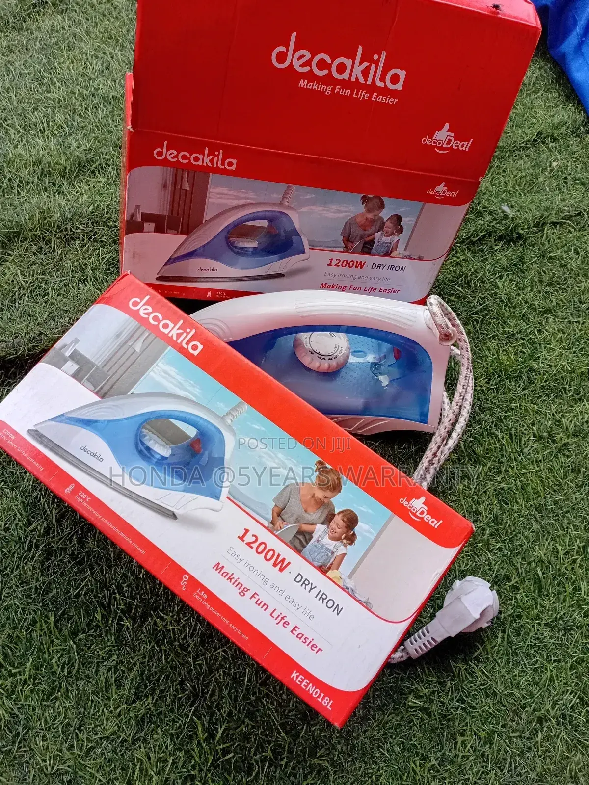 Comfortable Decakila 1200w.Dry Iron 1.5m Easy Life