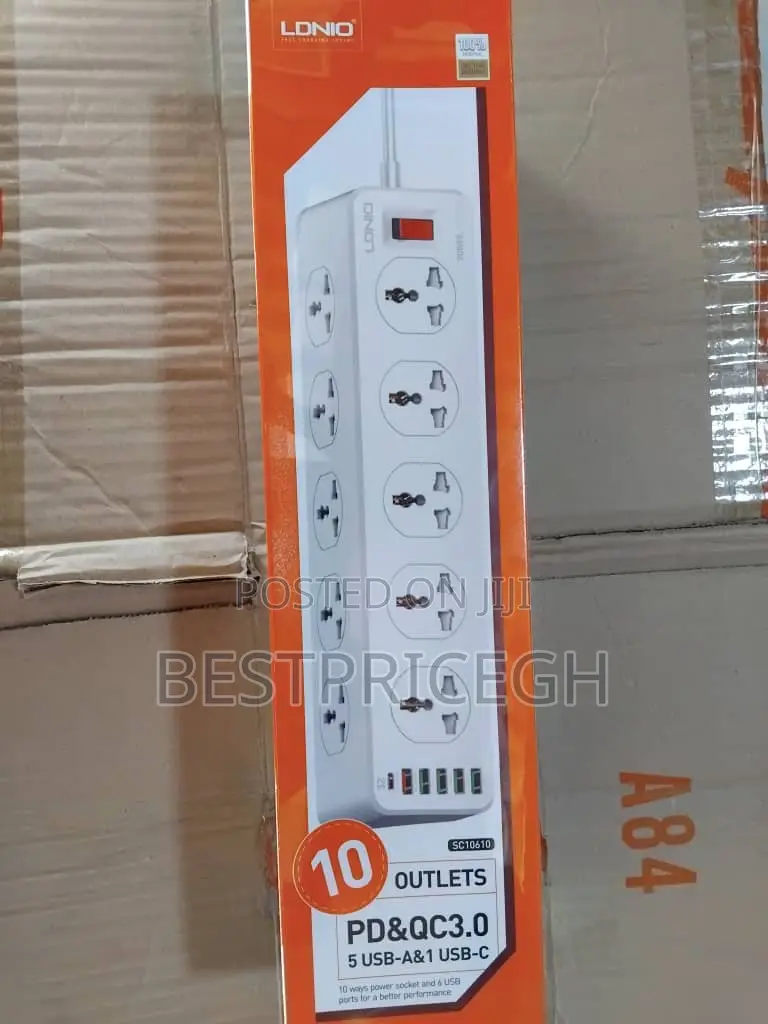 Ldnio Fast Charging 10ways Power Socket and 6 Usb