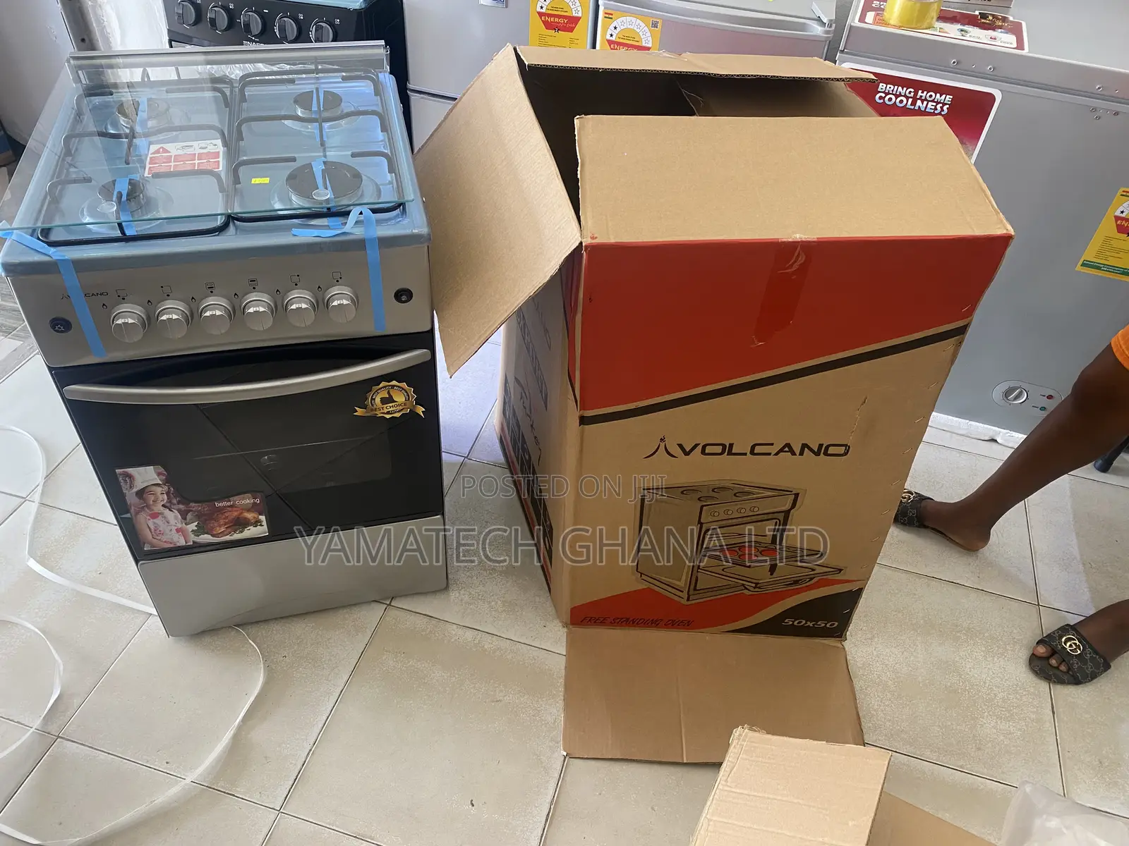 Volcano Automatic Ignition Gas Stove With Oven And Grill