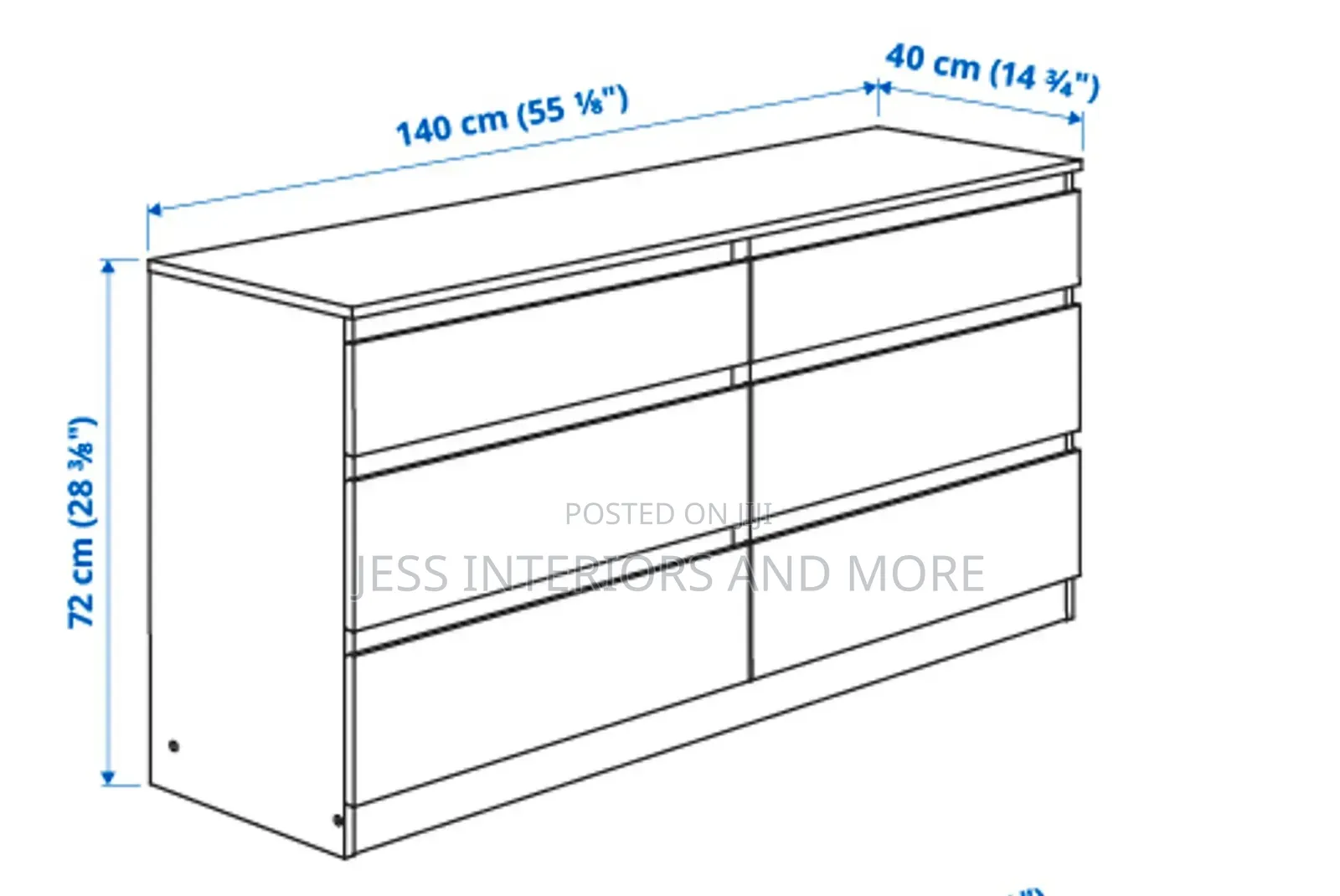 Chest of 6 Drawers(Brown)