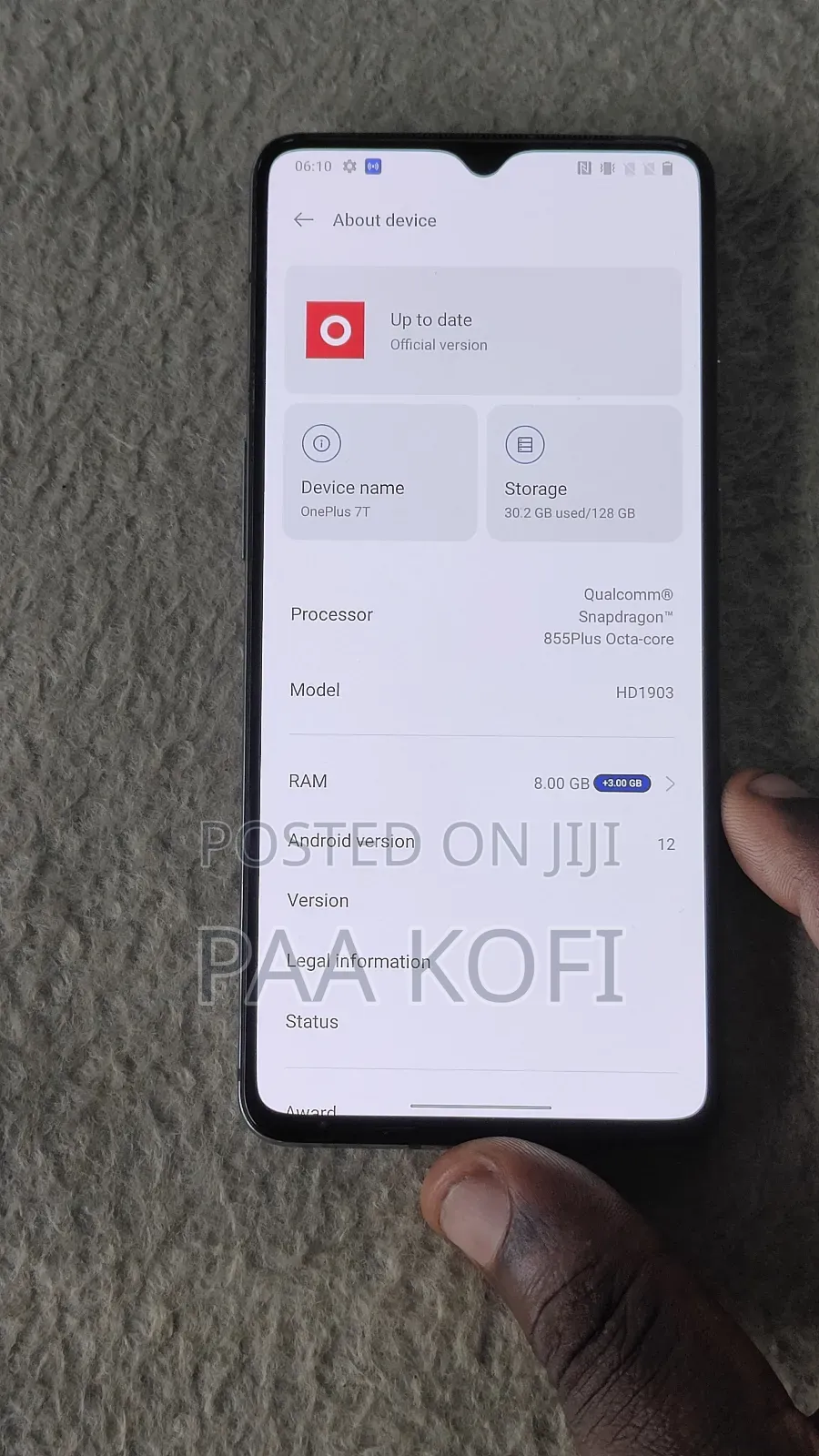 OnePlus 7T 128 GB Gray