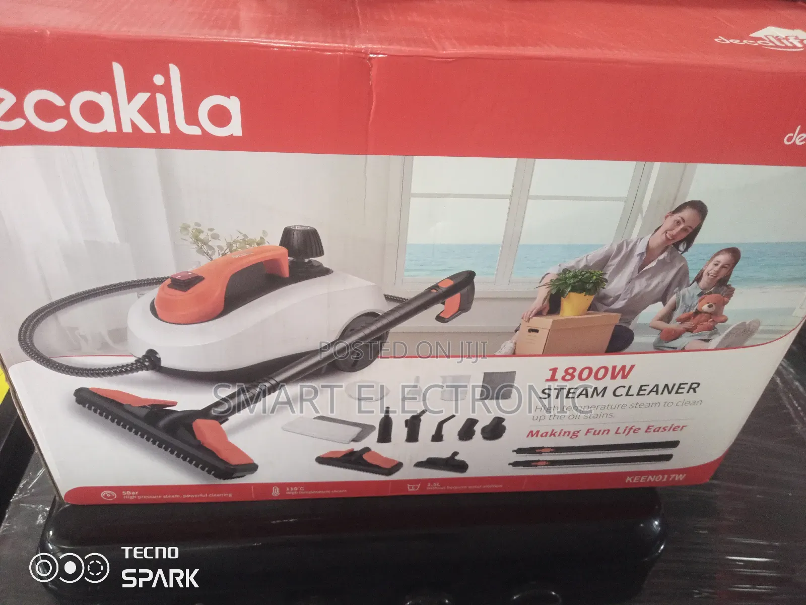 1800w Steam Cleaner 5 Bar High Pressure Steam Decakila