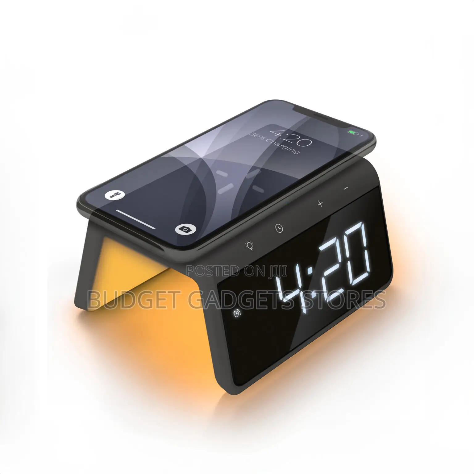 Digital Alarm Clock With Wireless Charger