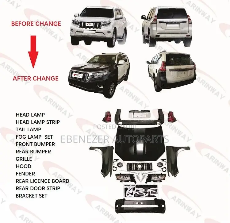 Land Cruiser Prado 2014 To 2018 Upgrade Body Kits