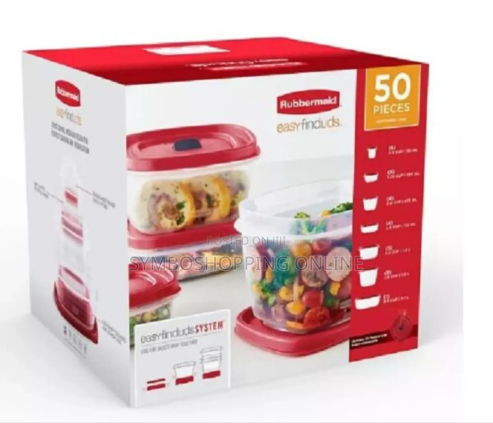 Rubbermaid 50-Piece Easy Find Lids Vented Food Storage Set