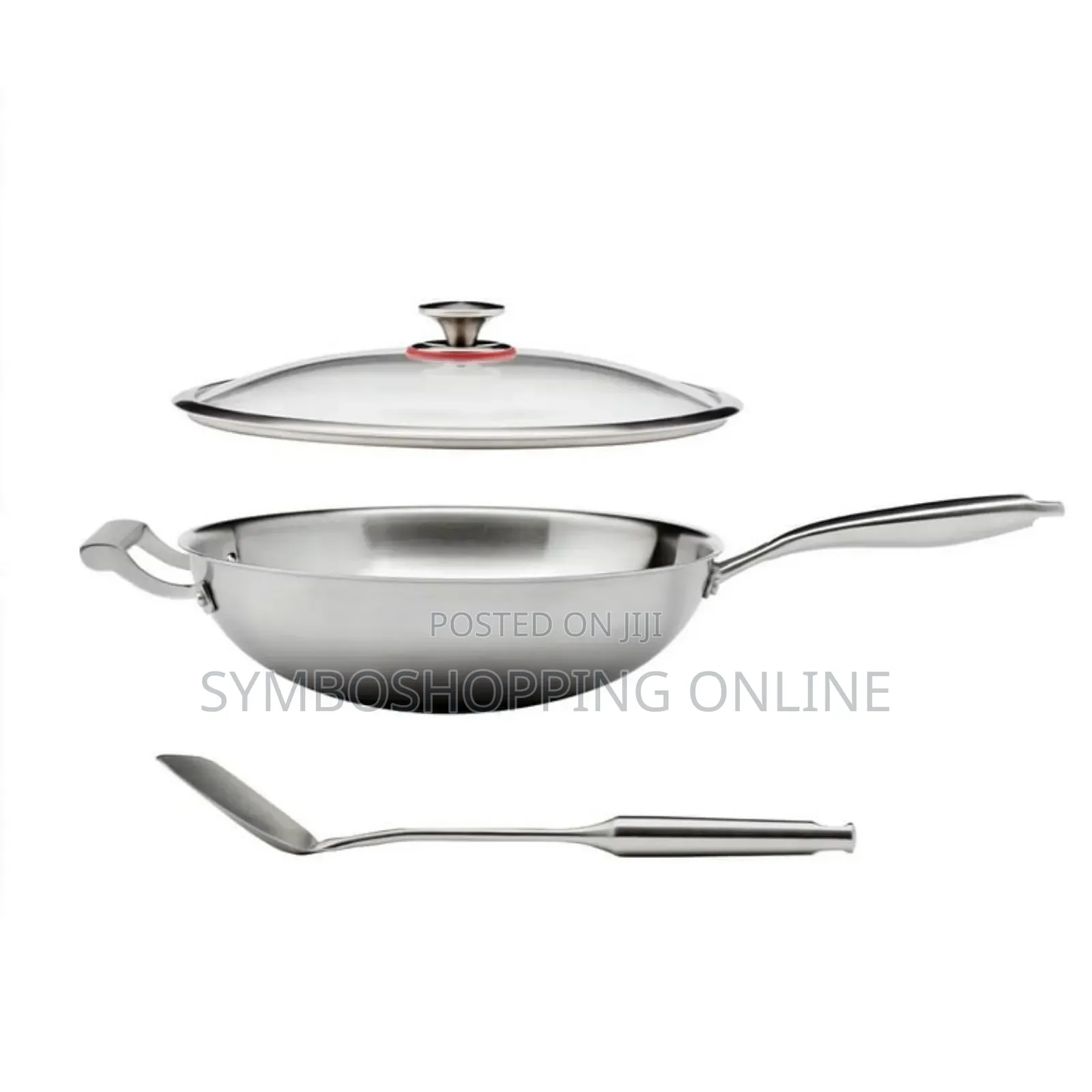 Miu Stainless Steel Try-Ply Clad 13inch/34cm" Wok