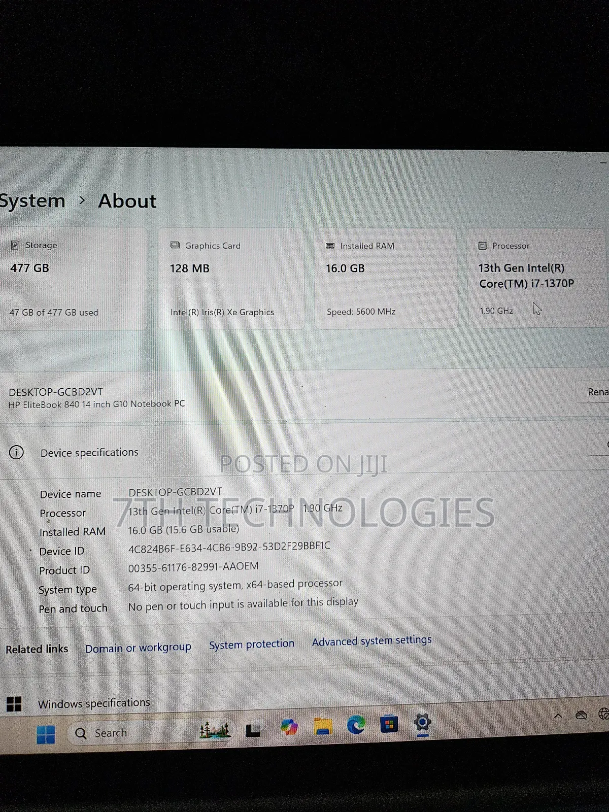 Laptop HP EliteBook 845 G10 16GB Intel Core I7 SSD 512GB