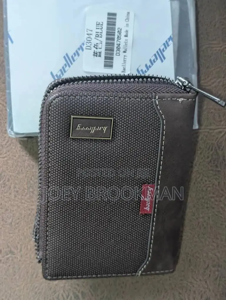 Baellerry Rfid Simple Simple Men Zipper Wallets Luxury Brand