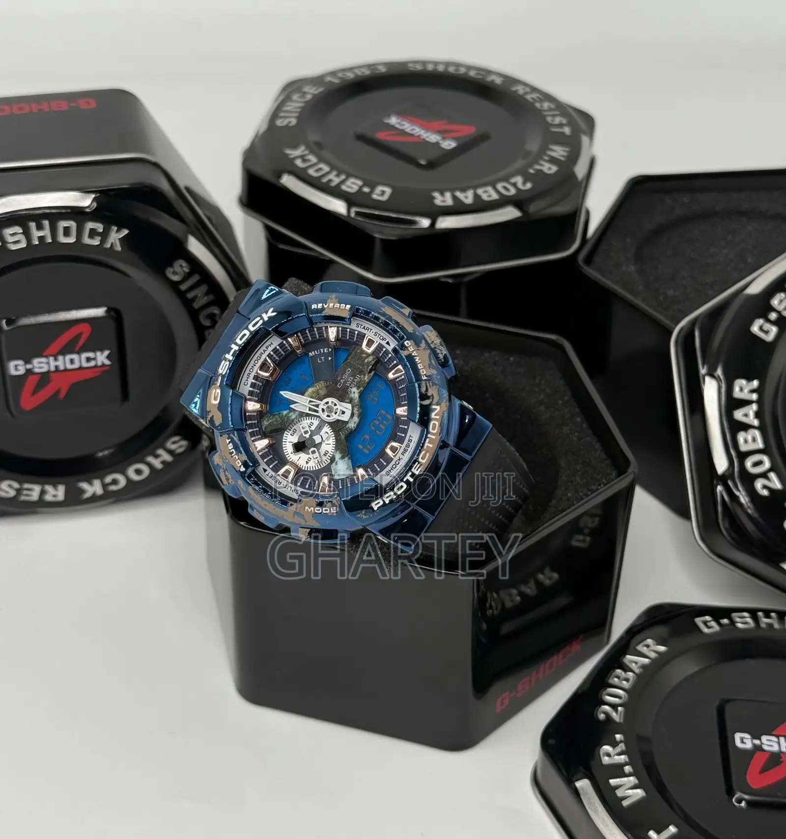 Blue Black Case Gshock Sports Watch