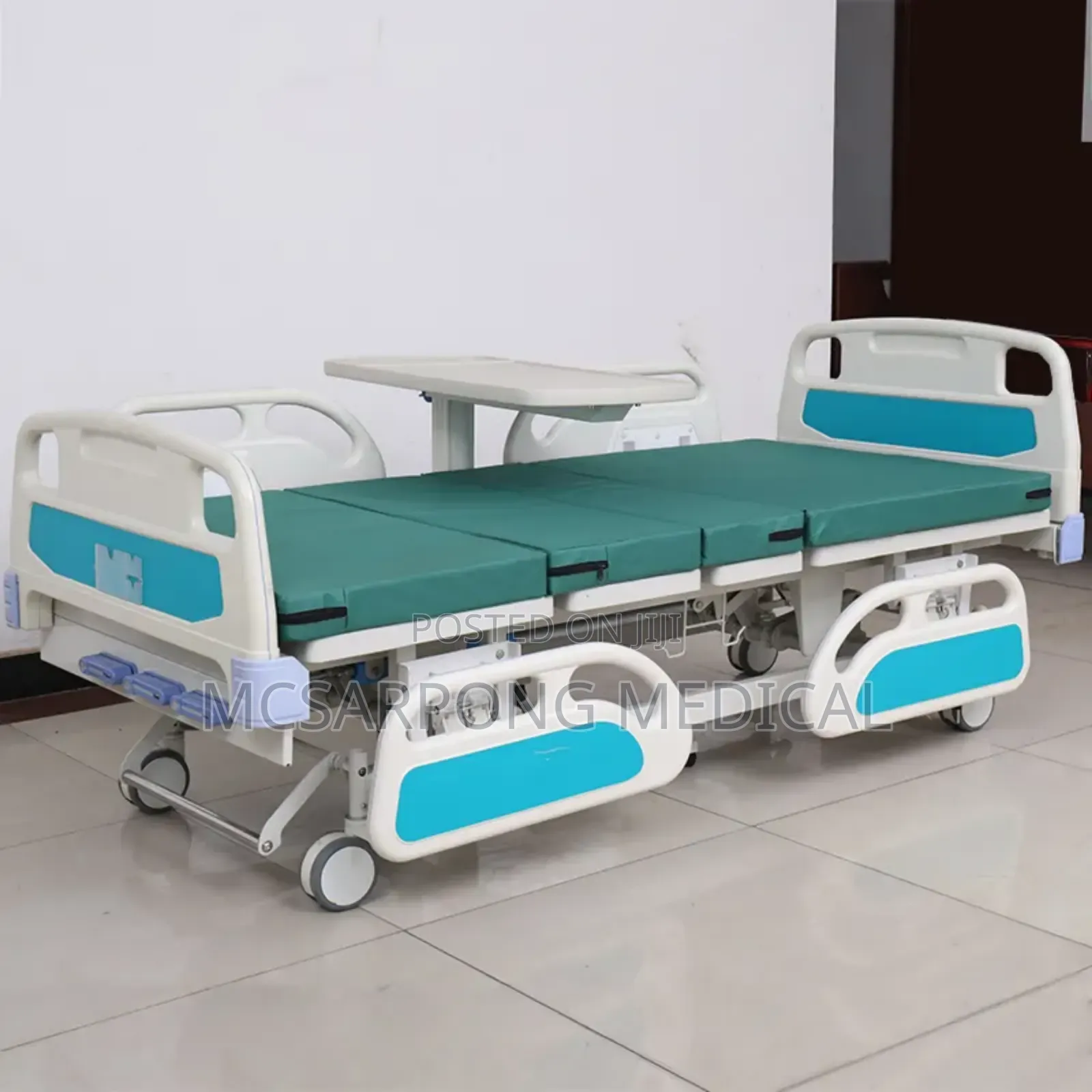 Hospital Bed With Mattress And Iv Pole