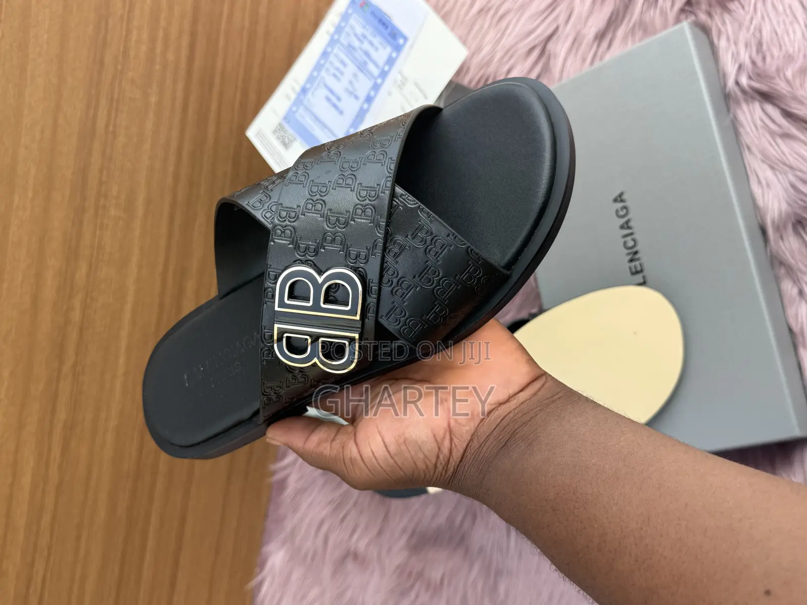 Casual Formal Balenciaga Leather Slippers