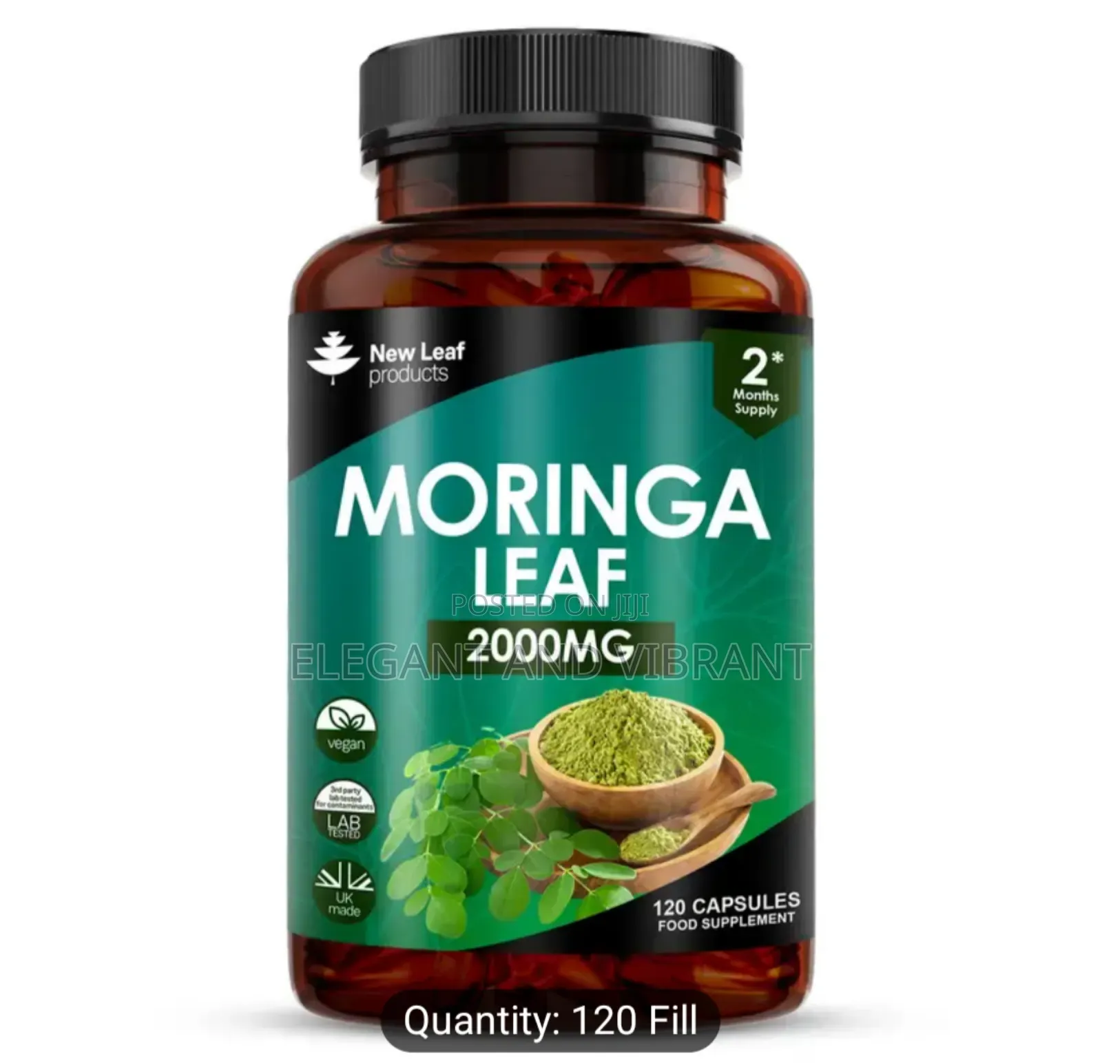 Moringa Leaf Cap - High Strength 2000mg Pure Extract Powder