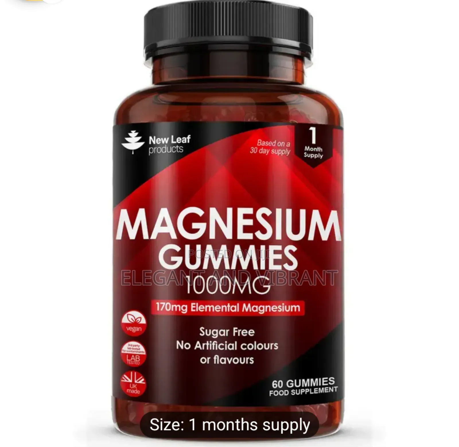 Magnesium Citrate Gummies High Strength 1000mg Sugar Free