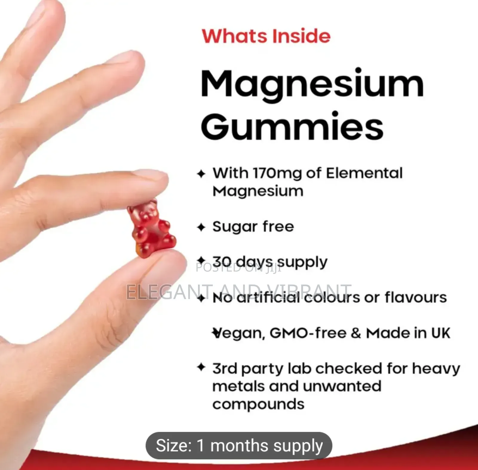 Magnesium Citrate Gummies High Strength 1000mg Sugar Free
