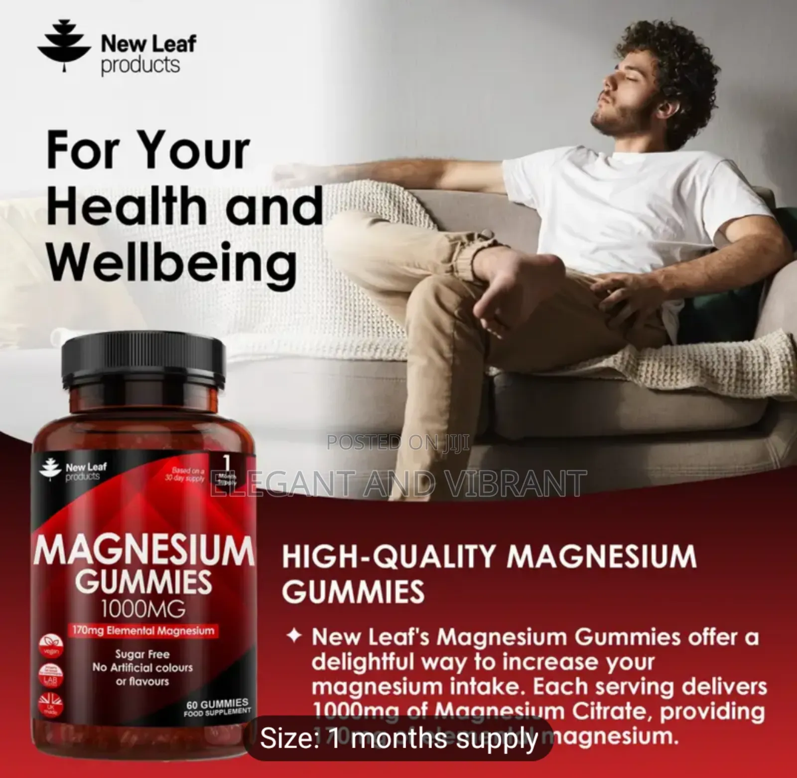 Magnesium Citrate Gummies High Strength 1000mg Sugar Free