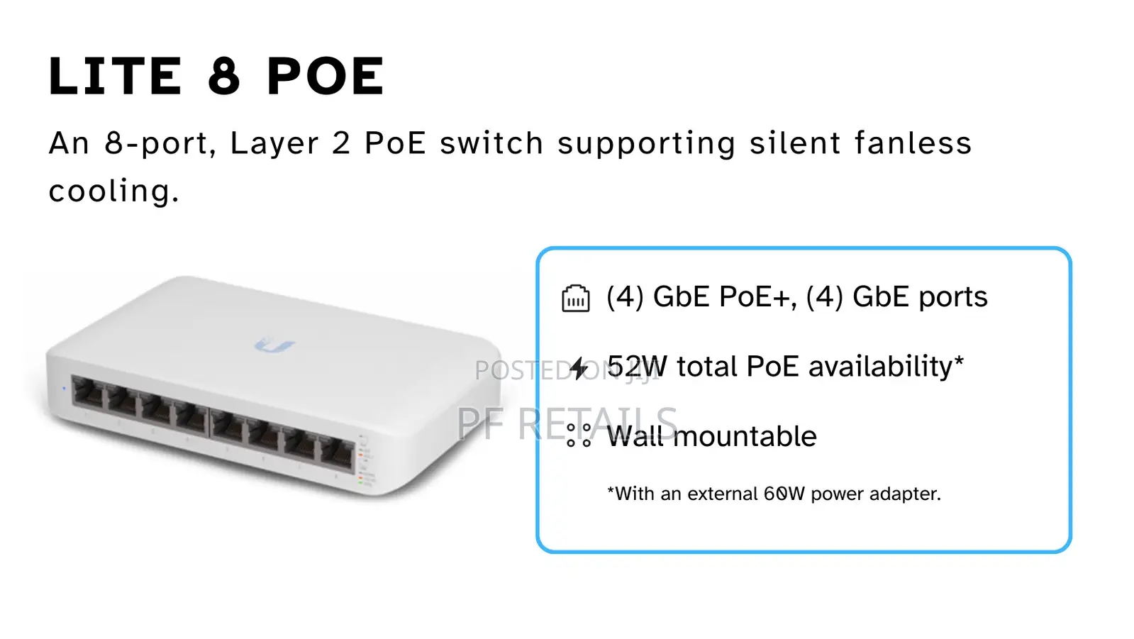 Ubiquiti 8 Port Switch (Usw-Lite-8-Poe
