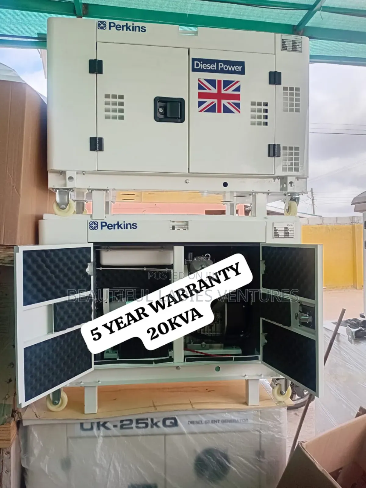 Smooth Power Flow 20kva Perkins Diesel Genset Push Start Uk
