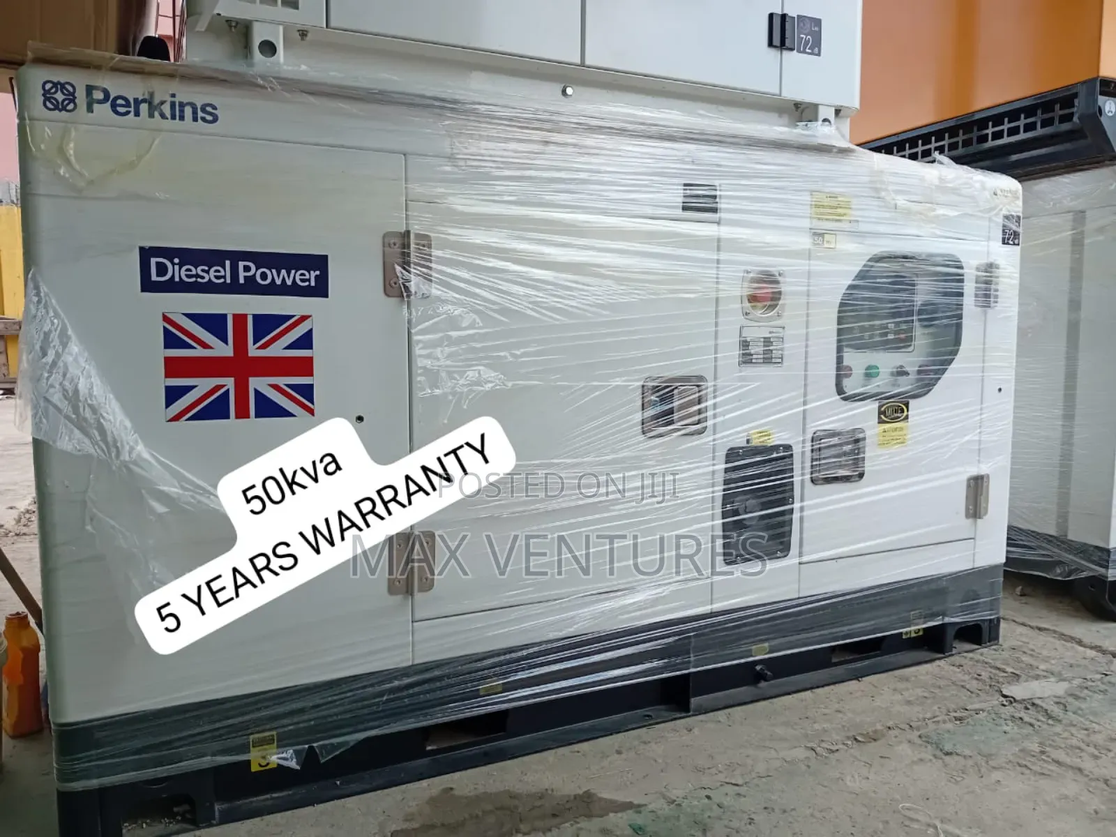 Long Battery Life 50kva Perkins Diesel Generator