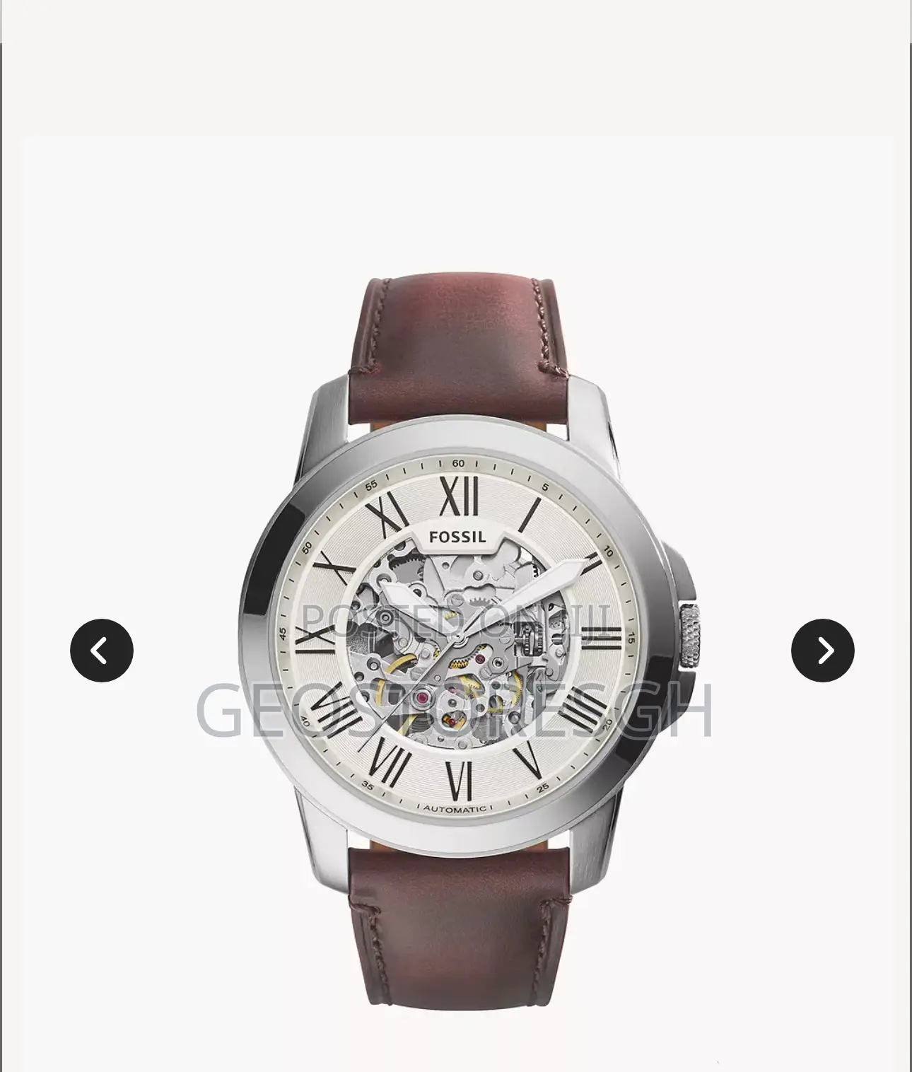 Grant Automatic Dark Brown Leather Watch