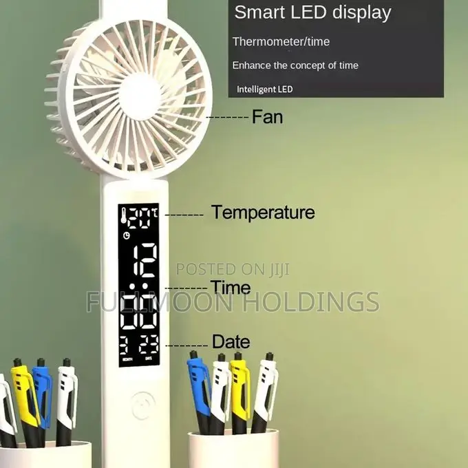 Led Eye Protection Desk Lamp, Usb Fan - Double Pen Holder