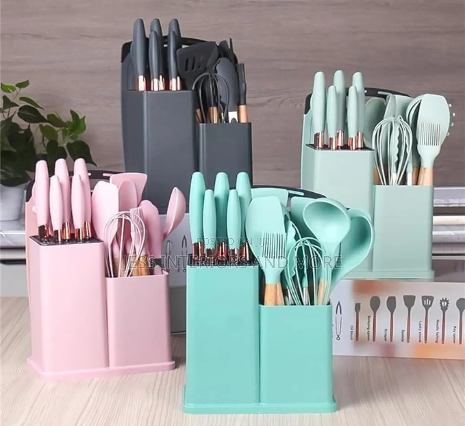 19 PCS Set of Silicone Kitchen Utensil