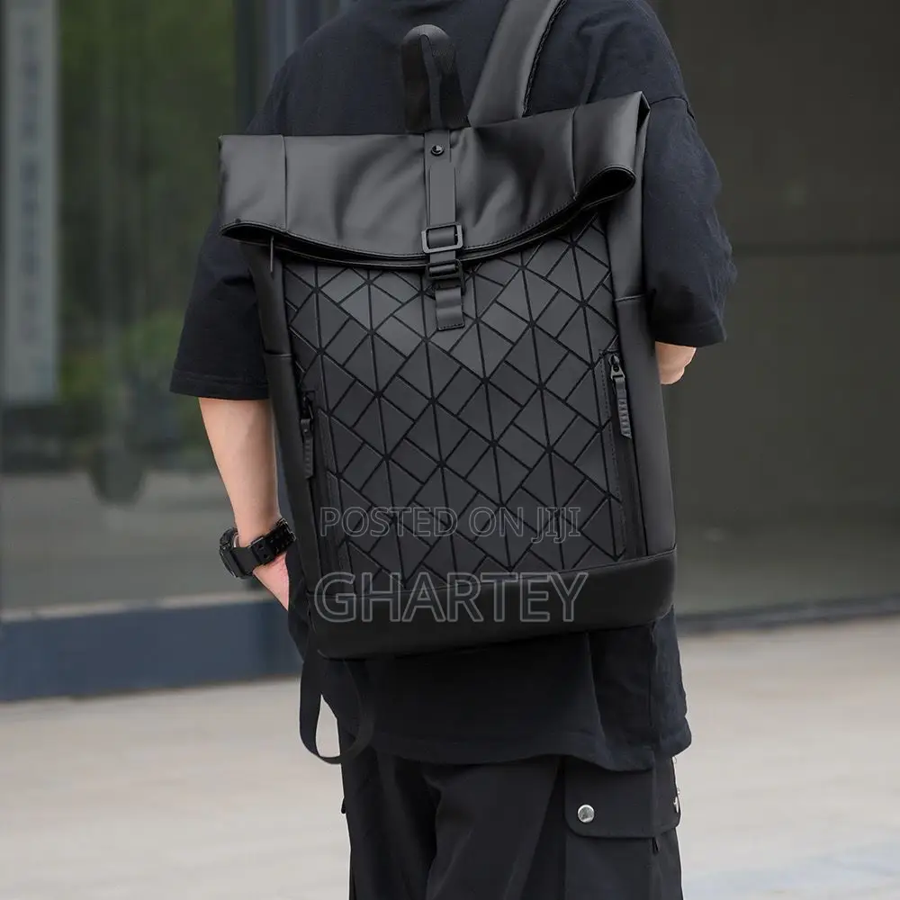 Multiple Pockets Large Leather Adjustable Strap Bagpack