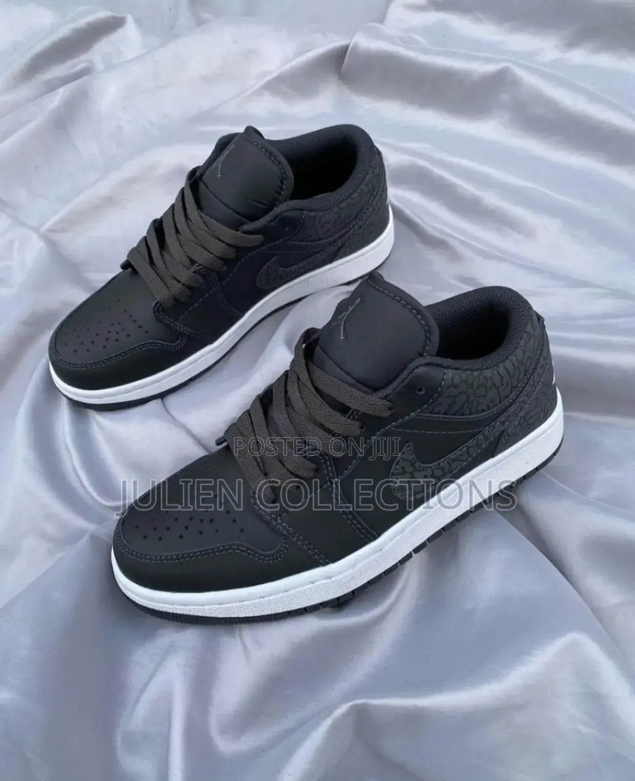 Jordan Retro 1 Low Black White N Amry Green