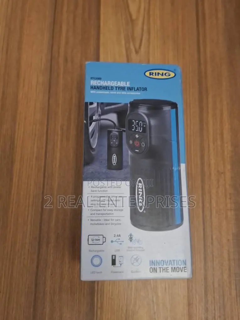 Ring Rtc2000 Rechargeable Handheld Tyre Inflator