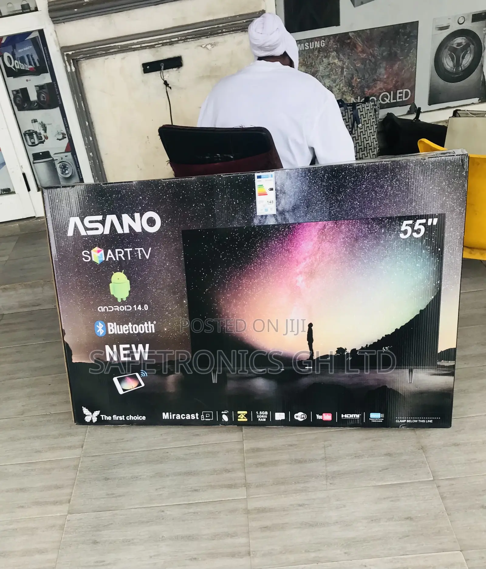 Secure New Asano 55 Inch Led Smartscreen Android Tv