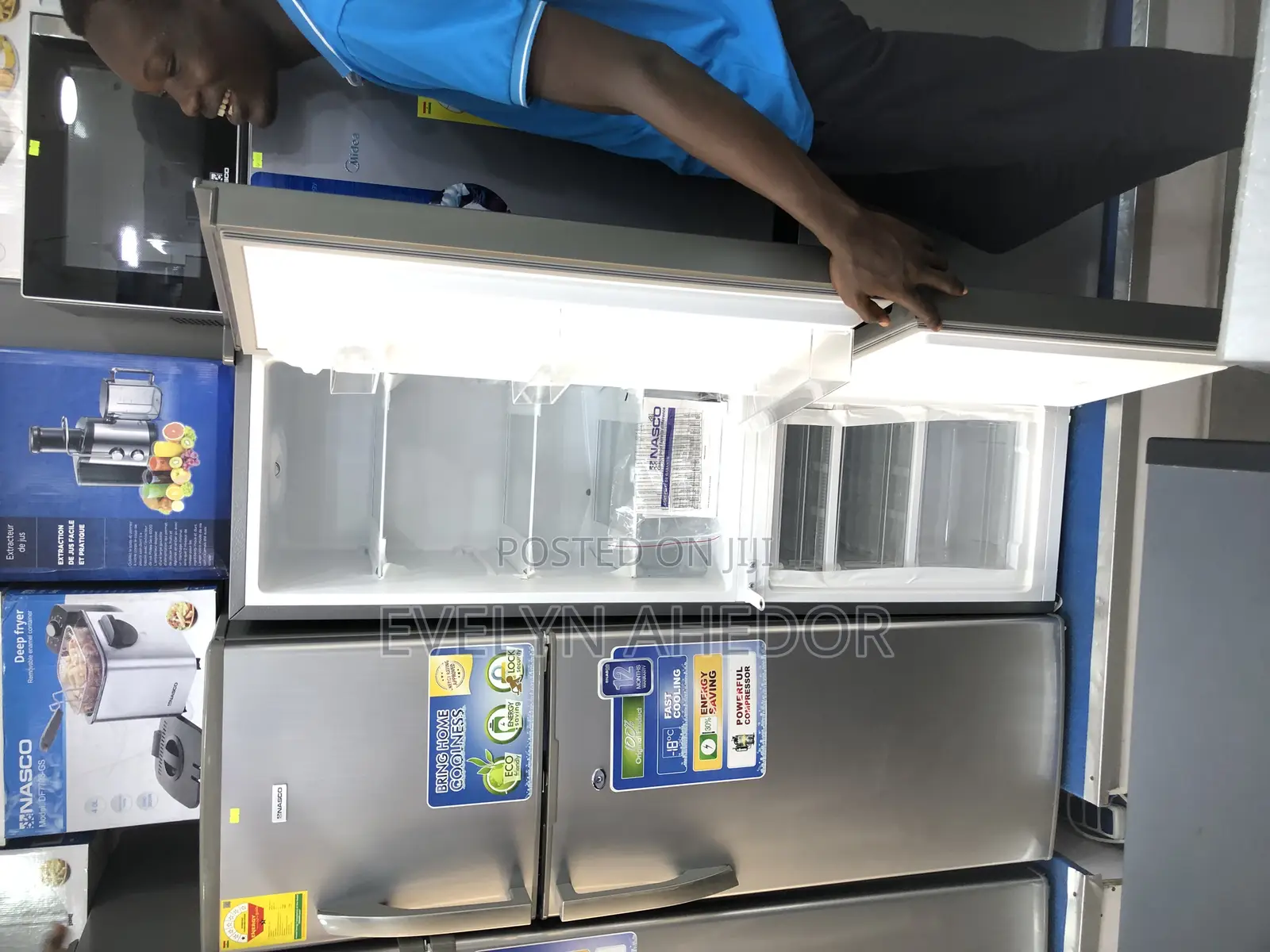 Lock Security Nasco Bottom Freezer 170 Liters Available