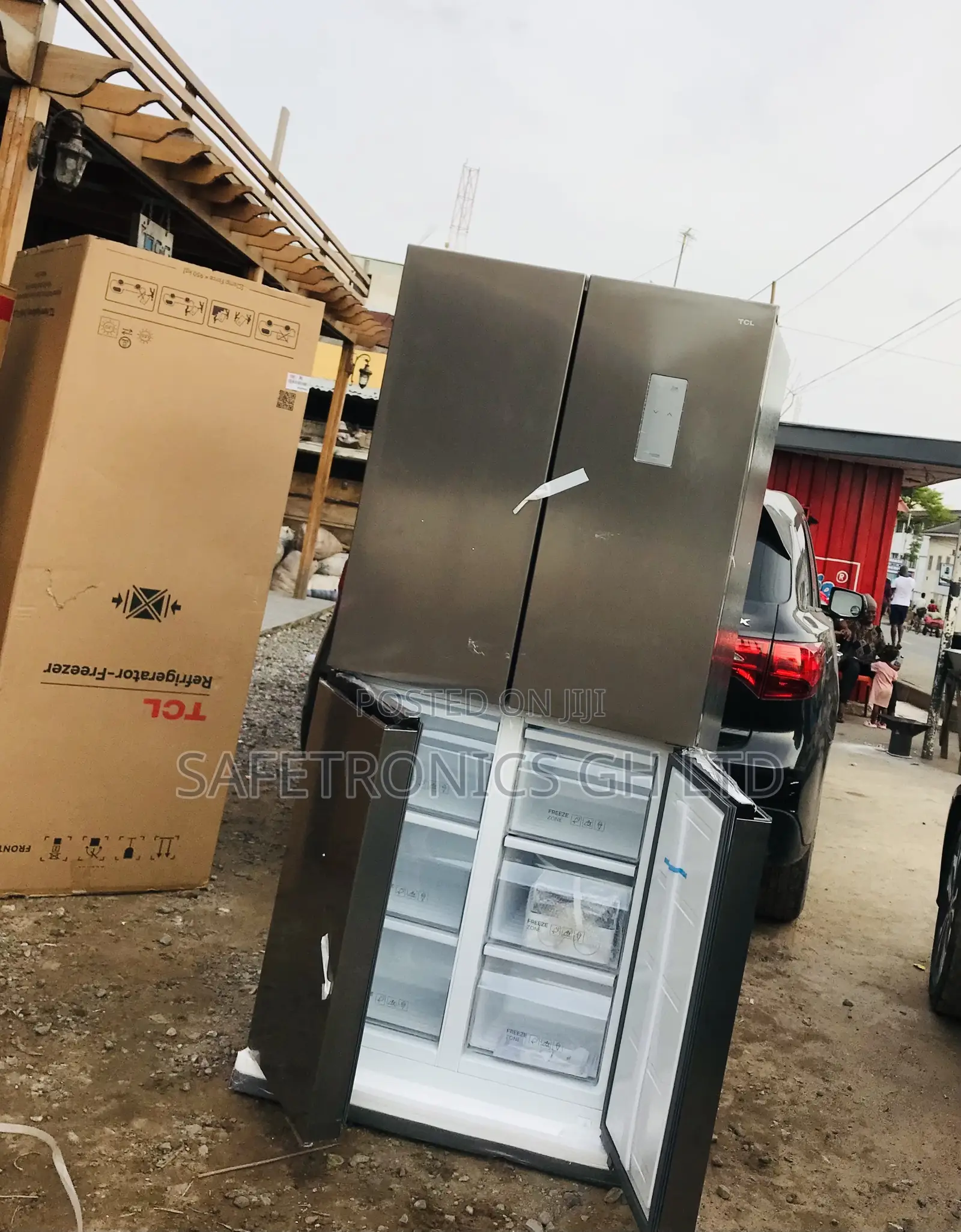 Sealed Premium TCL 4 Doors Sidebyside Grey P640cd Fridge