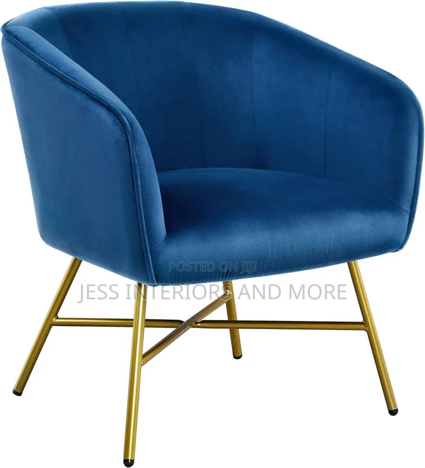 Velvet Accent Chair (Blue)