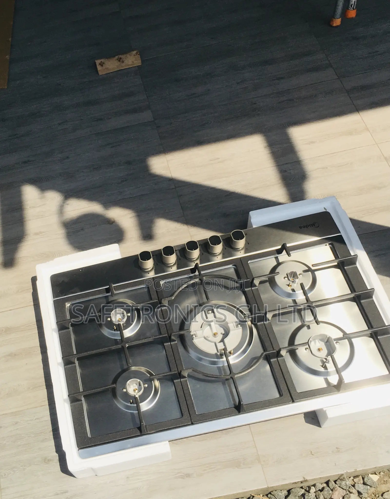 Choose Fast 90cm Midea 5 Hobs Grey Cooker