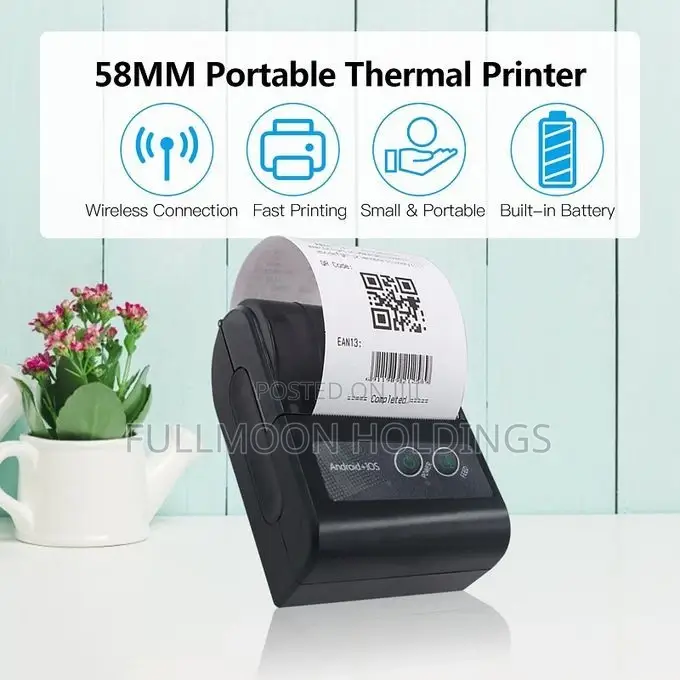 Wireless Thermal Receipt Printer For Shops And Offices