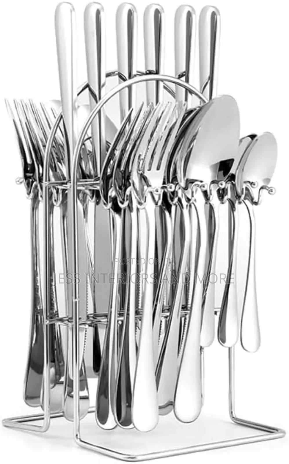24 Piece Stainless Steel Cutlery Set(Silver)