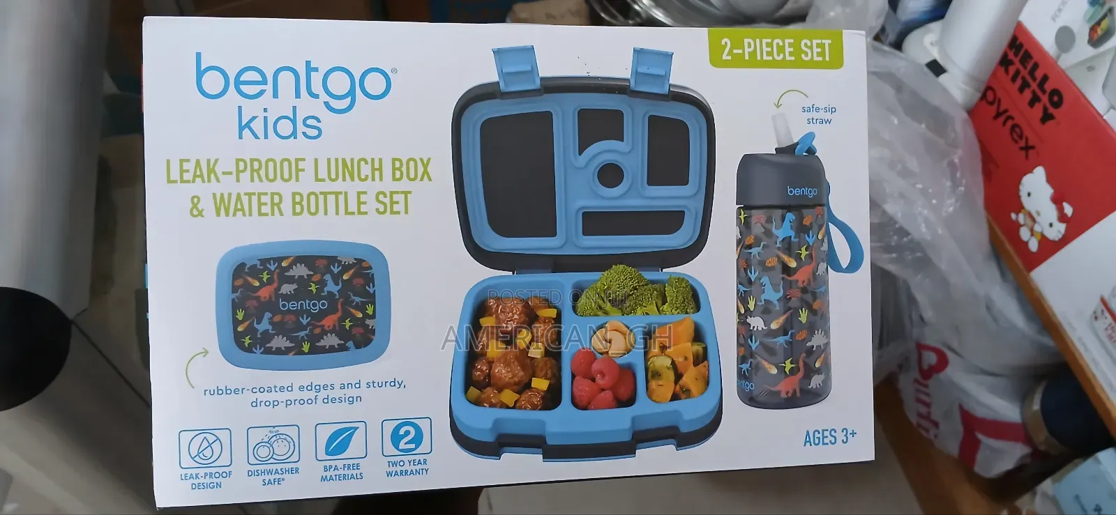 Bento Lunch Box and Water Bottle Set, Age 3+
